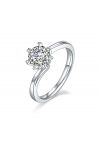 Dislocation Moissanite Diamond Ring