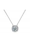 Square Edge Moissanite Diamond Necklace