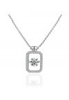 Rectangle Shape Hollow Out Moissanite Diamond Necklace