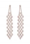 Glittery Diamond Long Dangling Earrings