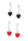 Heart Shape Golden Hoop Earrings