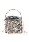 Velvet Sequin Holli Bag in Grey