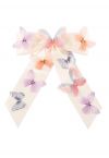 Vivid Butterfly Satin Bowknot Hair Clip in Cream