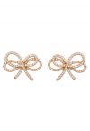 Full Pearl Bowknot Earrings