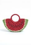 Watermelon Woven Straw Handbag