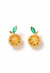 Orange Shape Zircon Earrings