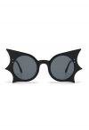 Midnight Bat Wing Sunglasses in Black