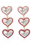 Ombre Pink Heart Drop Earrings