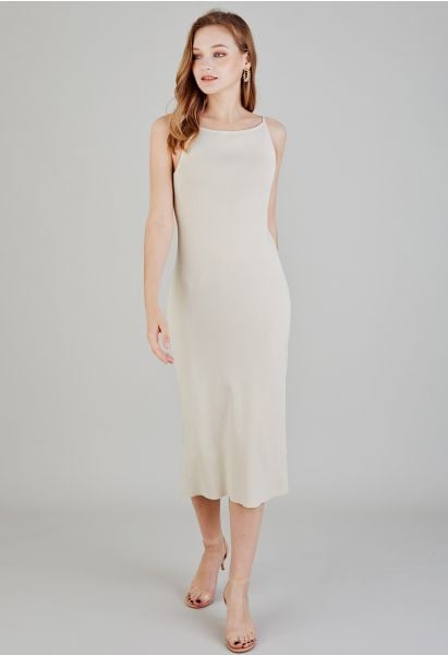 Ode to Simplicity Knit Cami Dress in Ivory