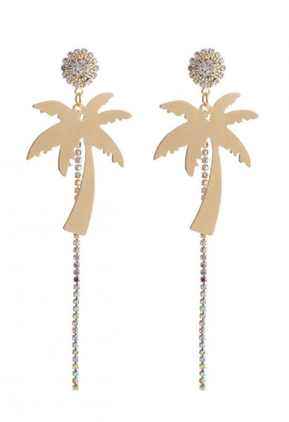 Coconut Palm Tree Tassel Earrings