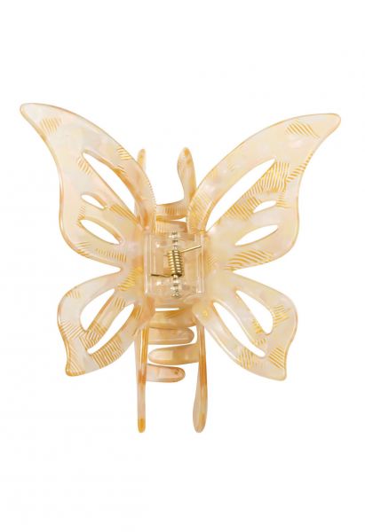 Dreaming Symphony Butterfly Hair Claw in Light Yellow