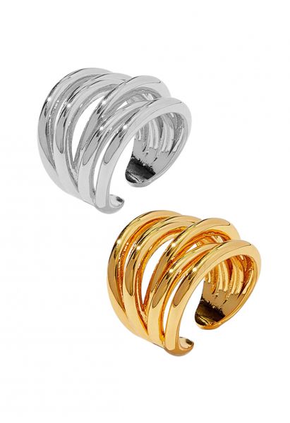 Retro Multi-Layered Open Ring