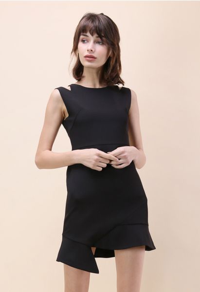 The Epitome of Grace Sleeveless Dress in Black