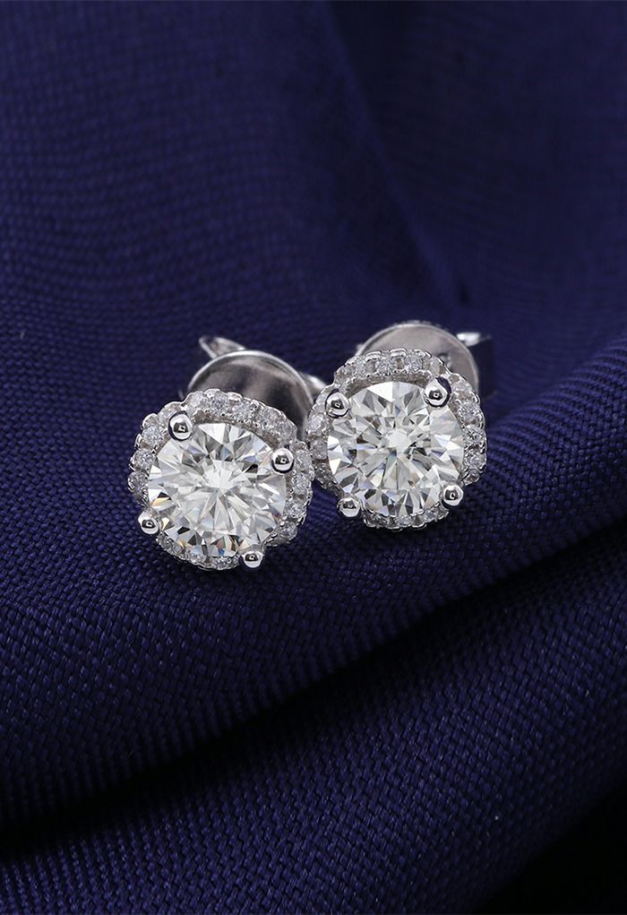 Splendid Moissanite Diamond Earrings
