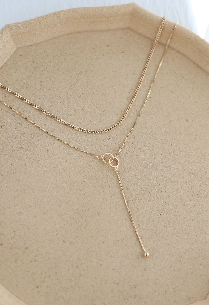 Double Layered Connection Necklace