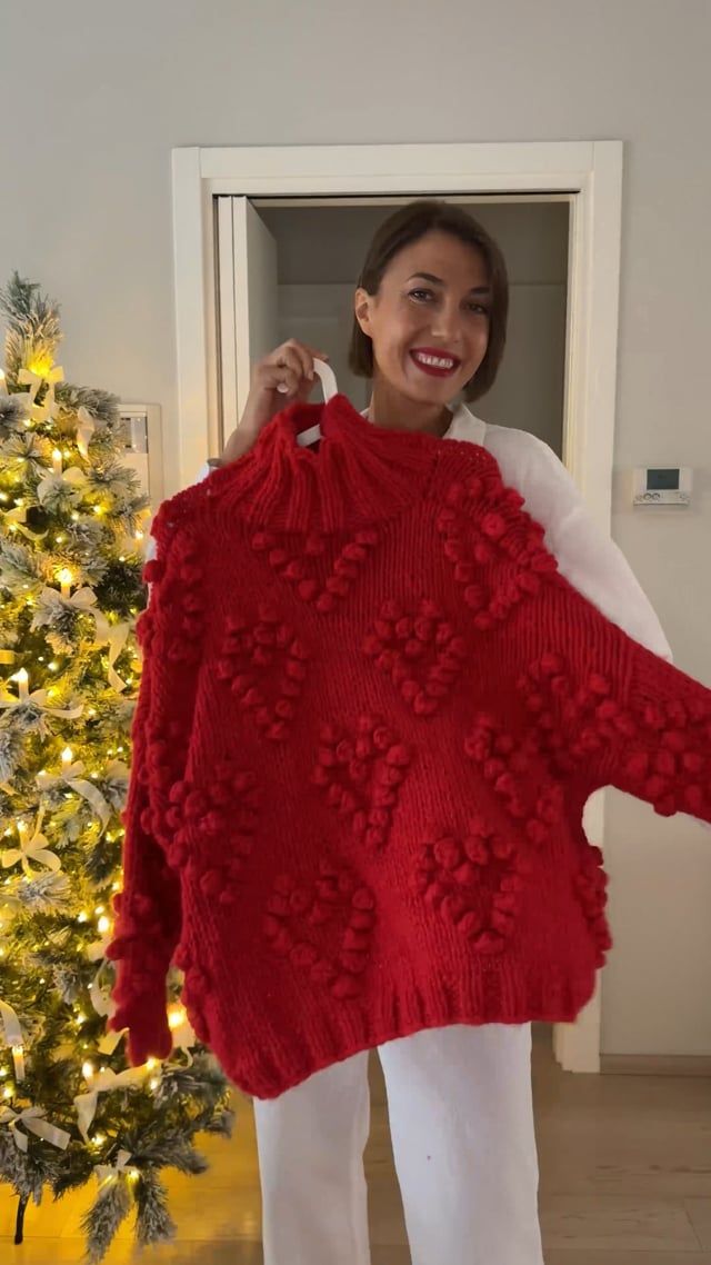 Knit Your Love Turtleneck Sweater in Red