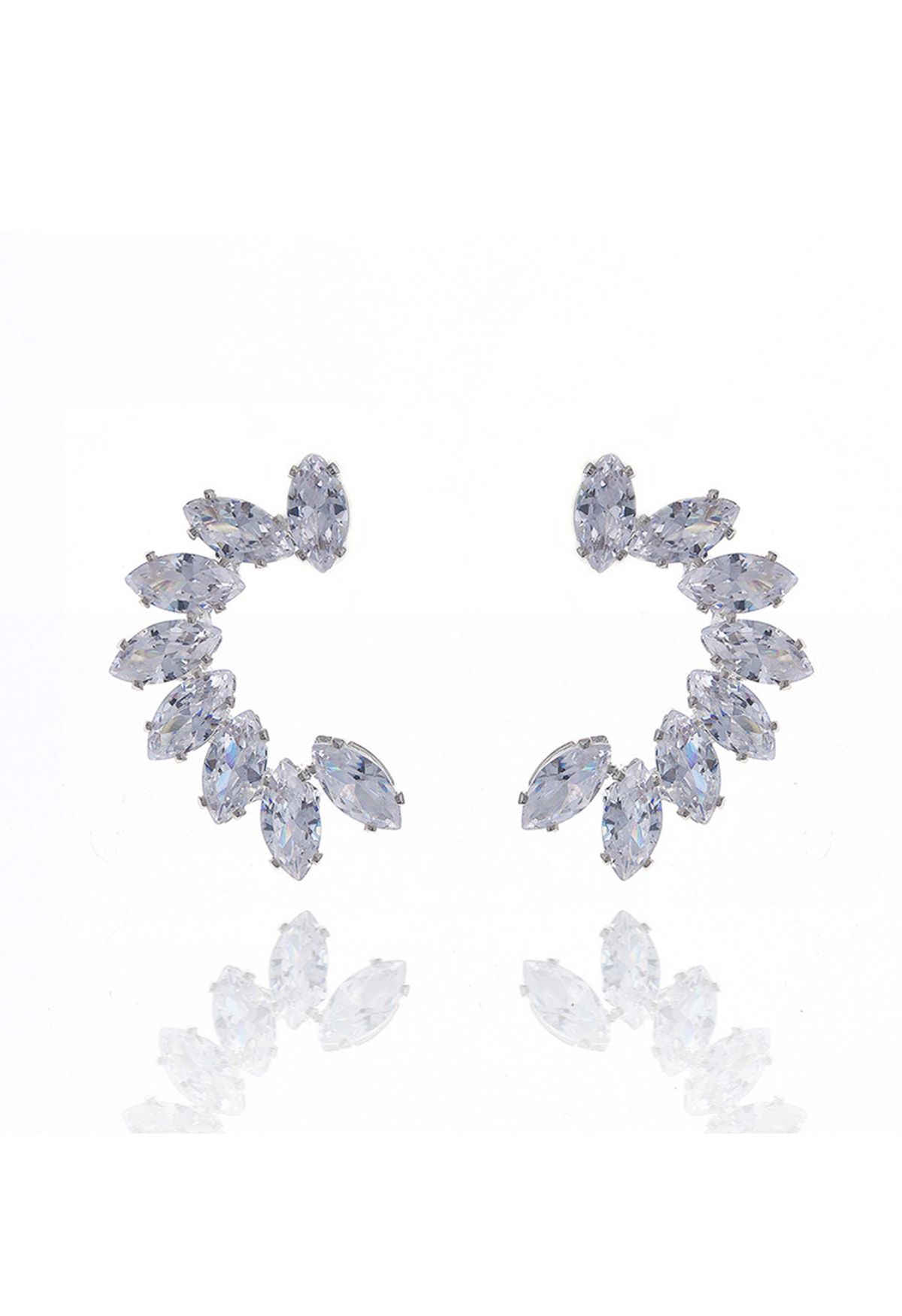 C-Shape Diamond Earrings