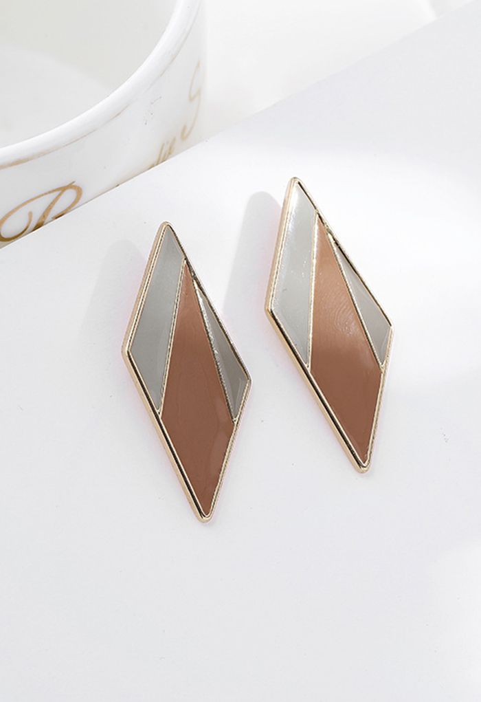 Geometric Two-Tone Earrings