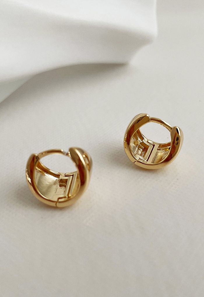 Retro Glossy Rounded Earrings