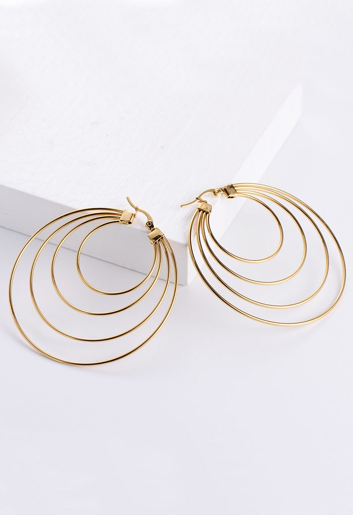 Multi-Layer Round Earrings