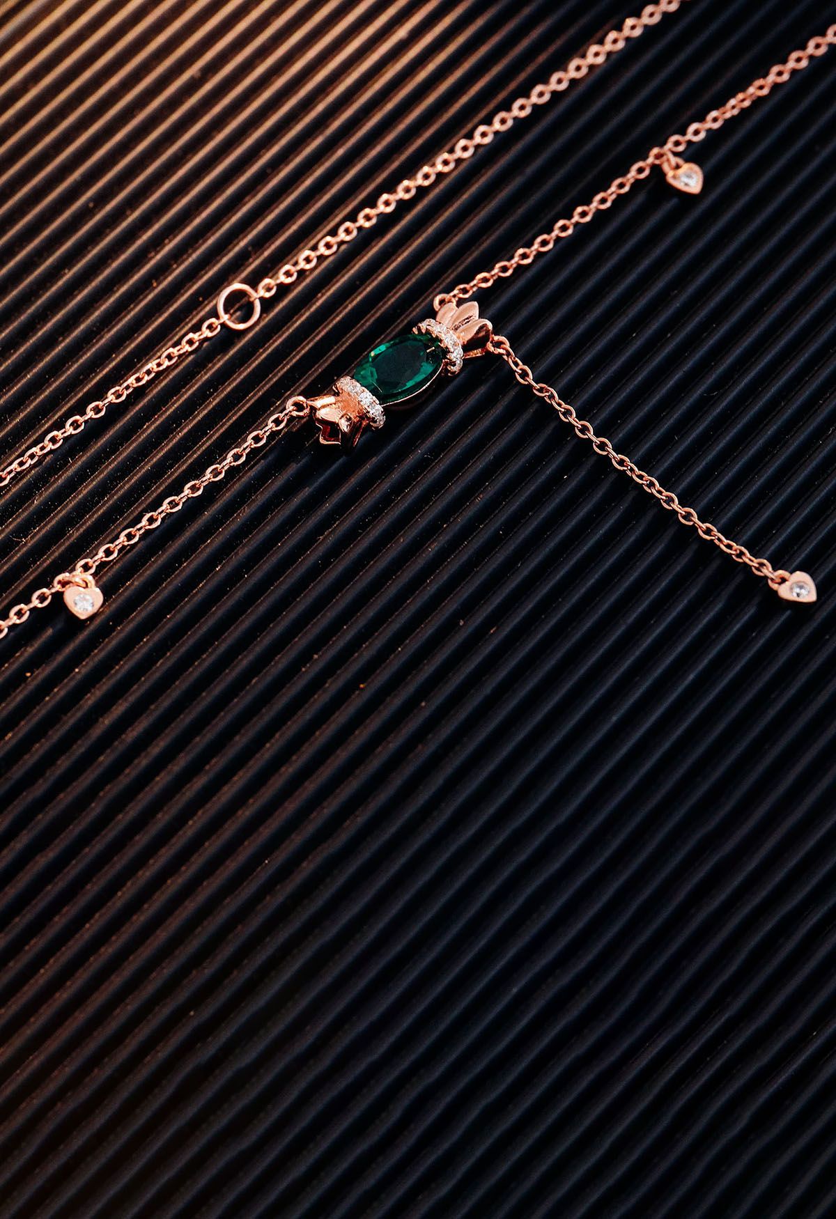 Candy Emerald Gem Drop Necklace 