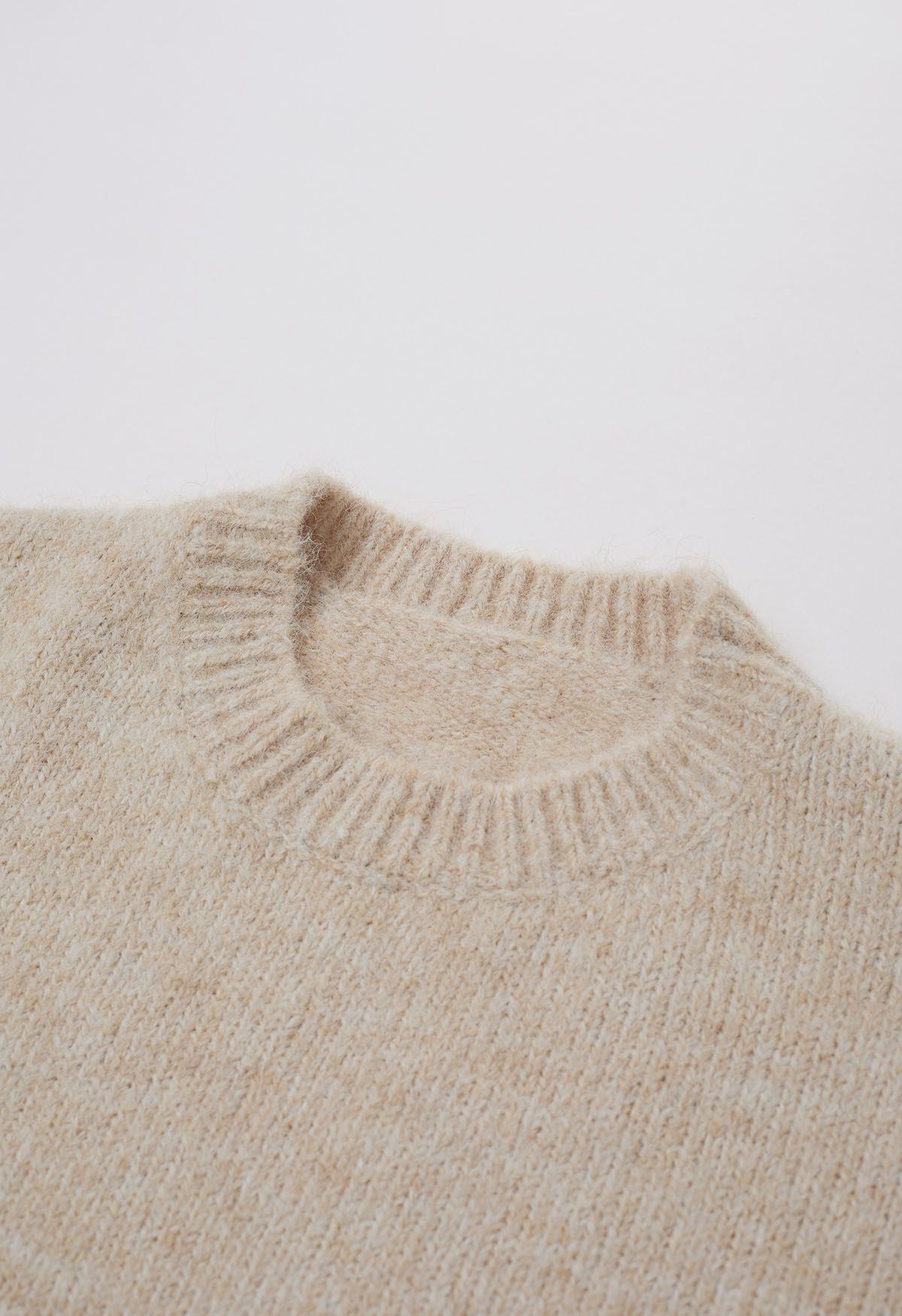 Snug Zigzag Sleeve Knit Sweater