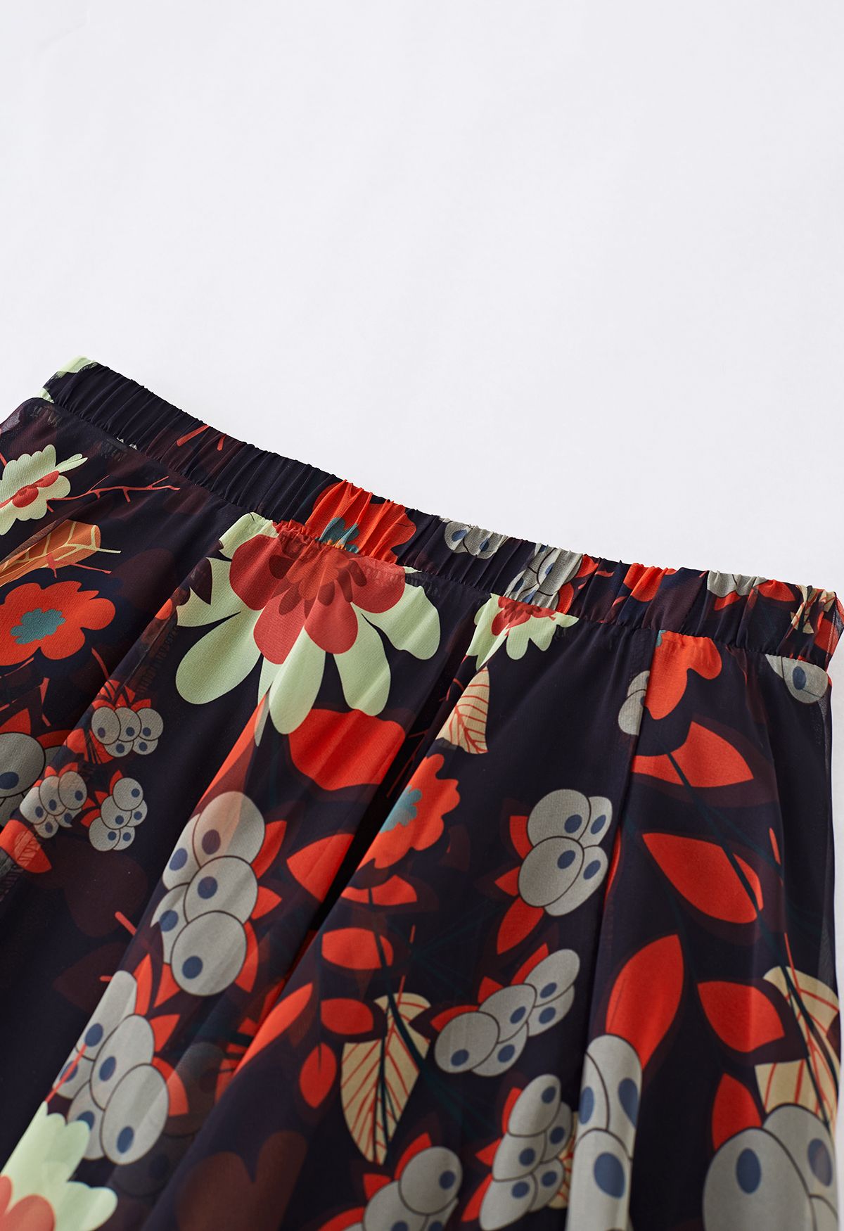 Fancy Garden Chiffon Maxi Skirt