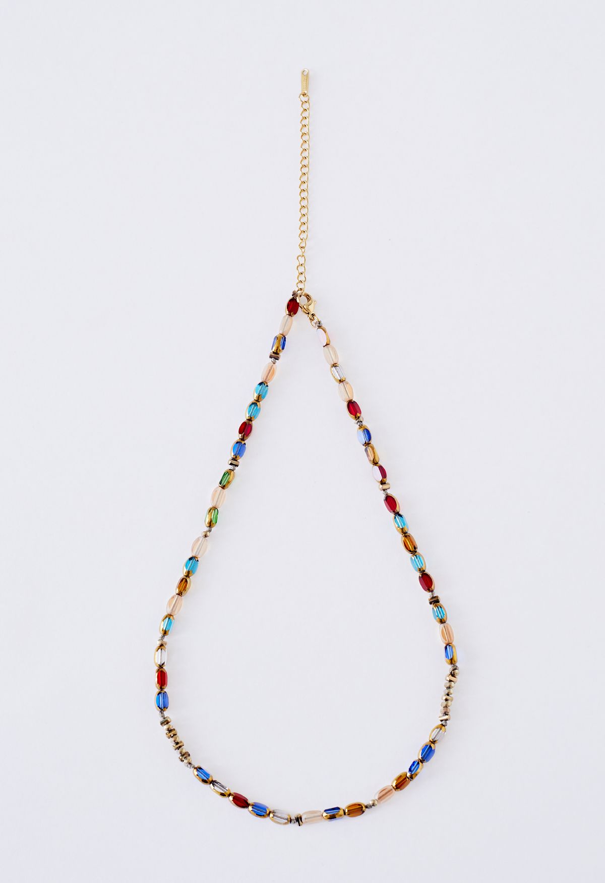 Vintage Colored Crystal Clavicle Necklace