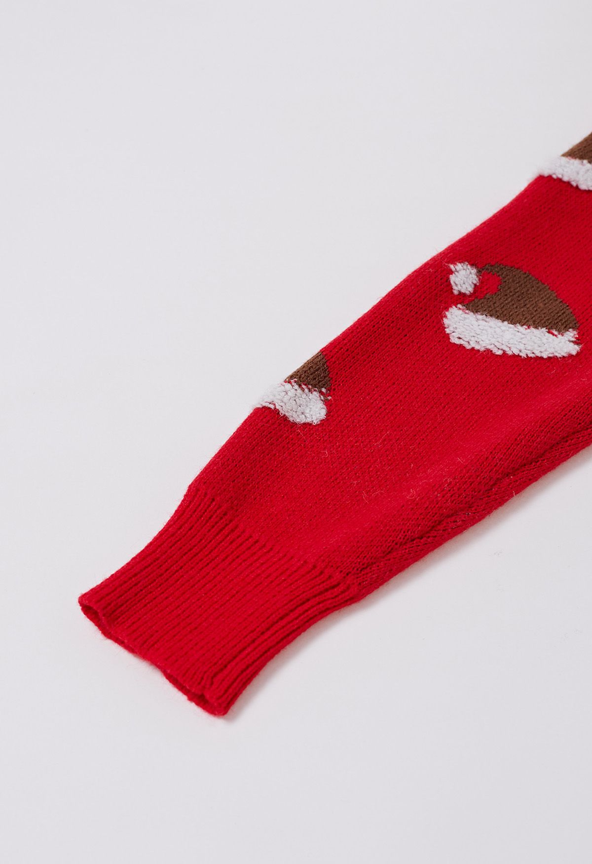 Festive Santa Hat Jacquard Knit Sweater