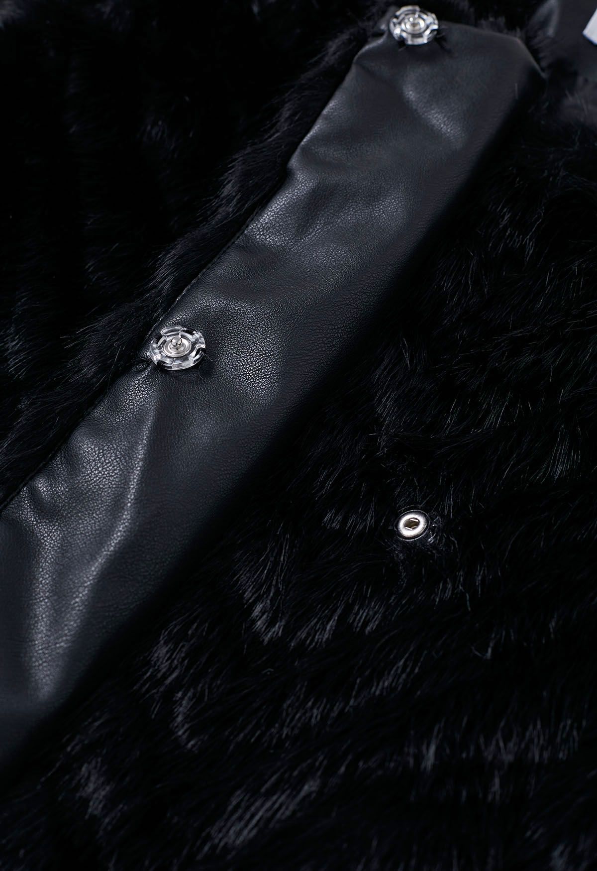 Posh Faux Fur Coat in Black