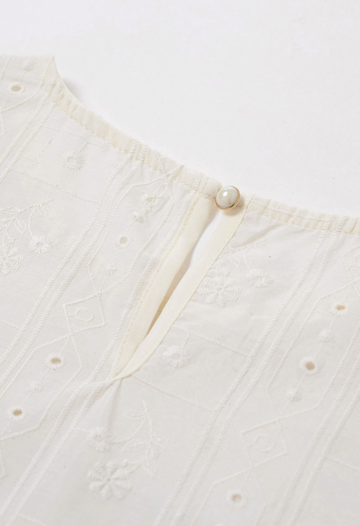 Paisley Crochet Floret Embroidered Eyelet Cotton Top