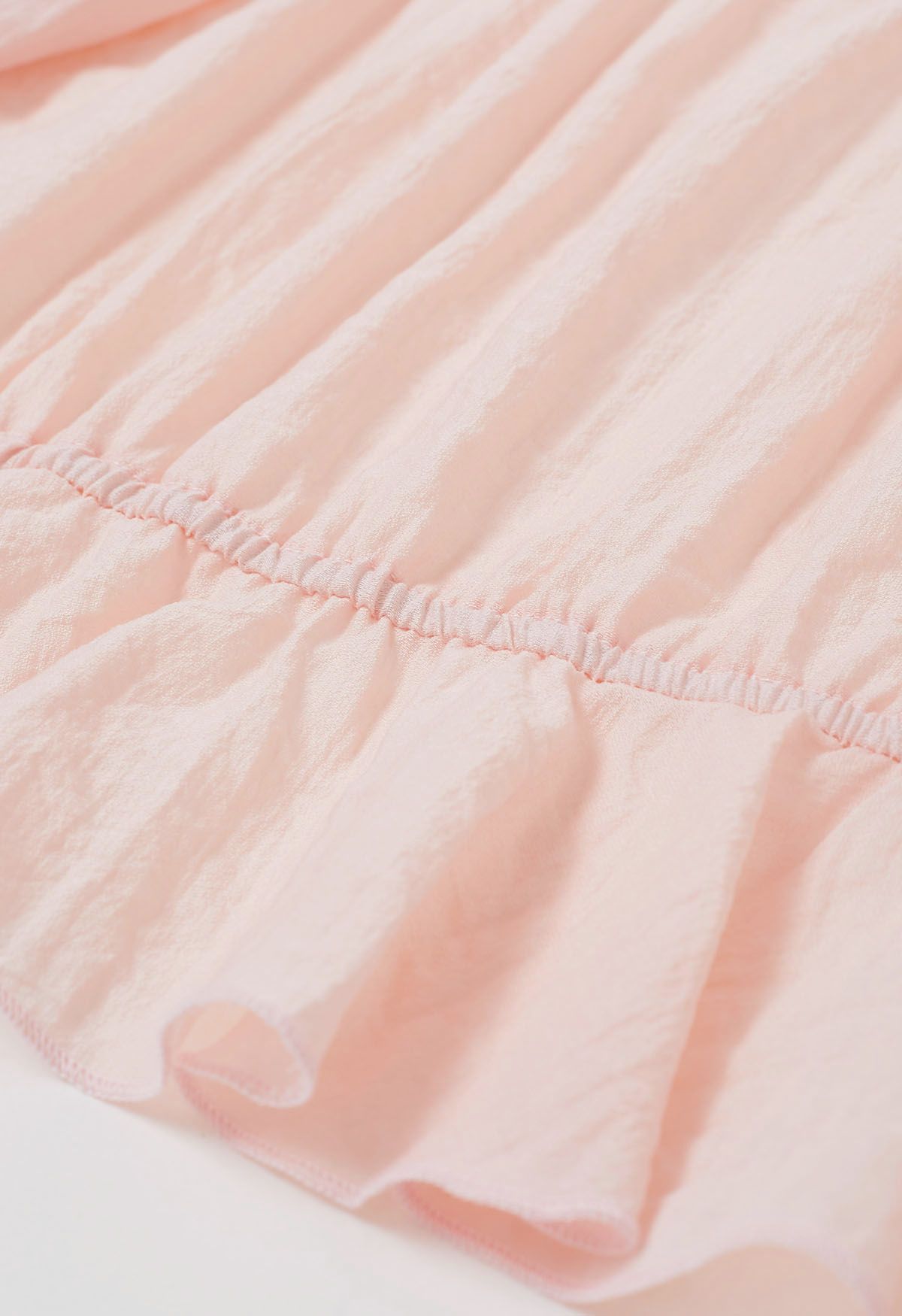 Ruffle Tie-Front Crop Top in Pink