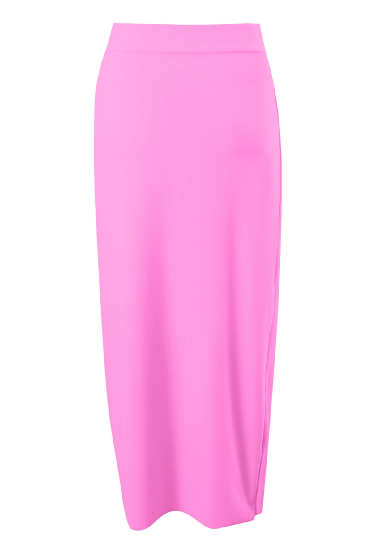 Ruched Asymmetric Wrap Cover-Up Skirt in Pink