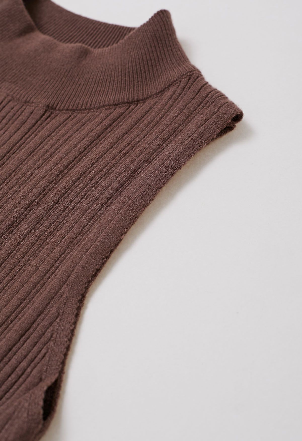 Ultra-Flattering Bodycon Knit Maxi Dress in Brown