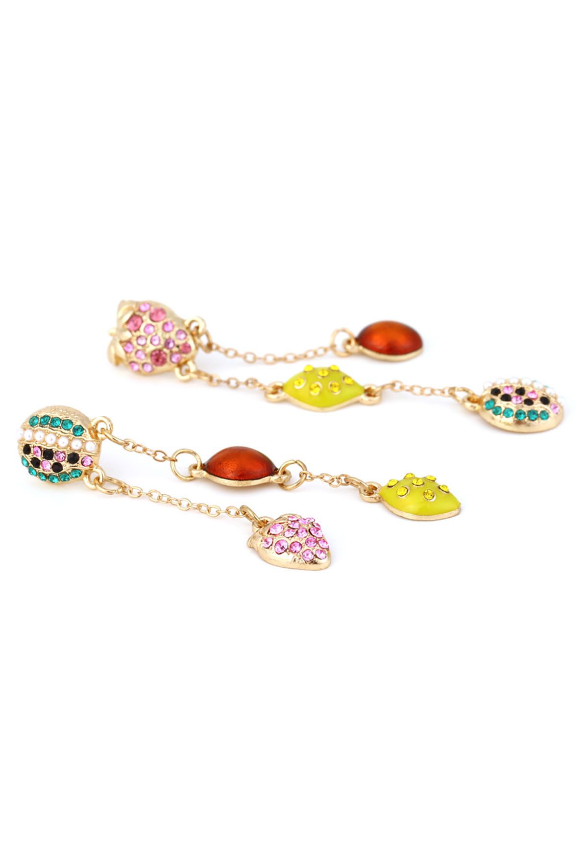 Multicolored Fruit Drop Earrings