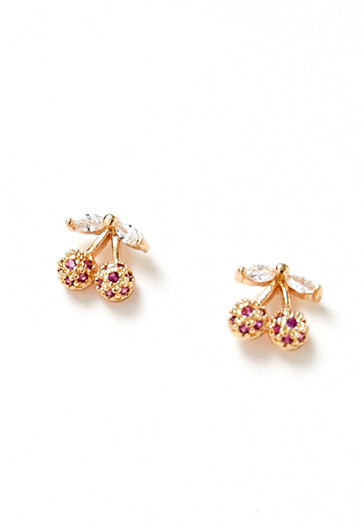 Cherry Shape Zircon Earrings