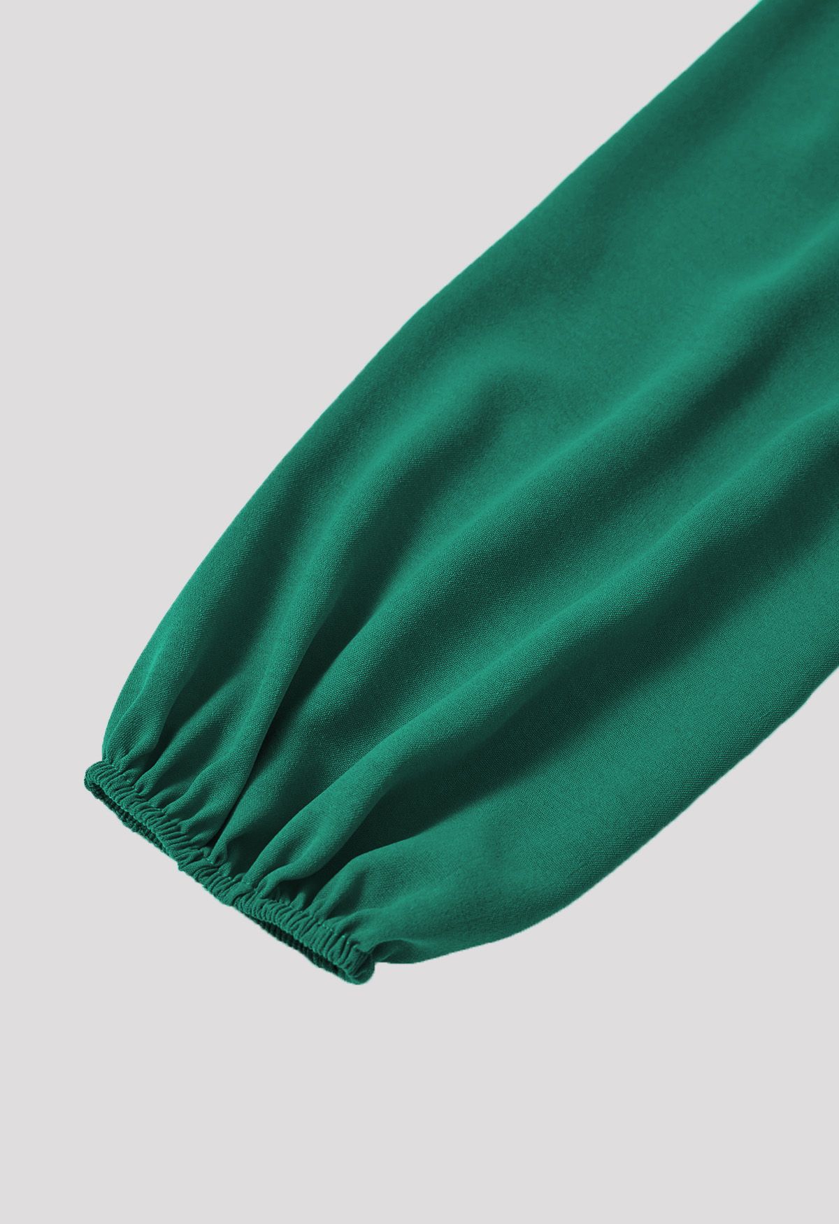 Sash Adorned Wide Leg Pleated Jumpsuit in Dark Green