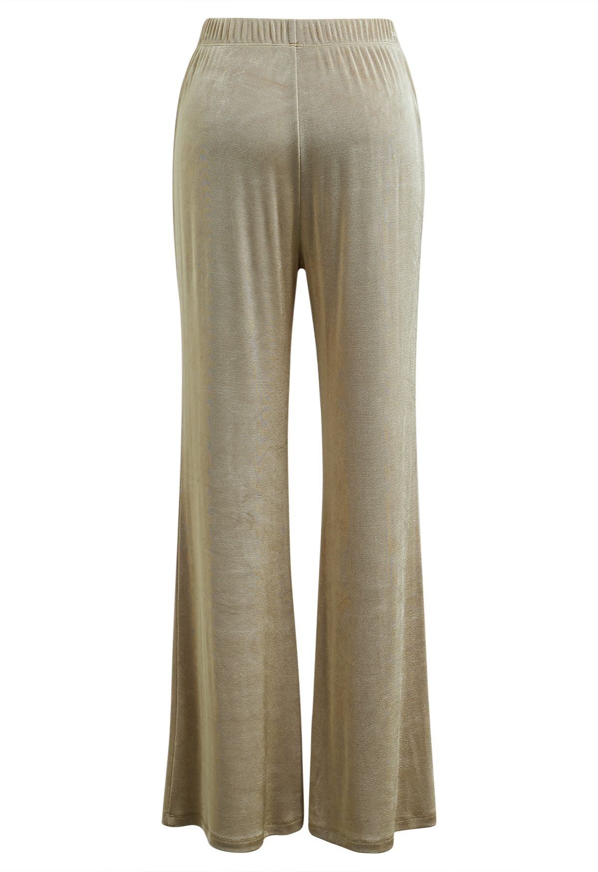 Relaxed Fit Flare Hem Pants in Sand