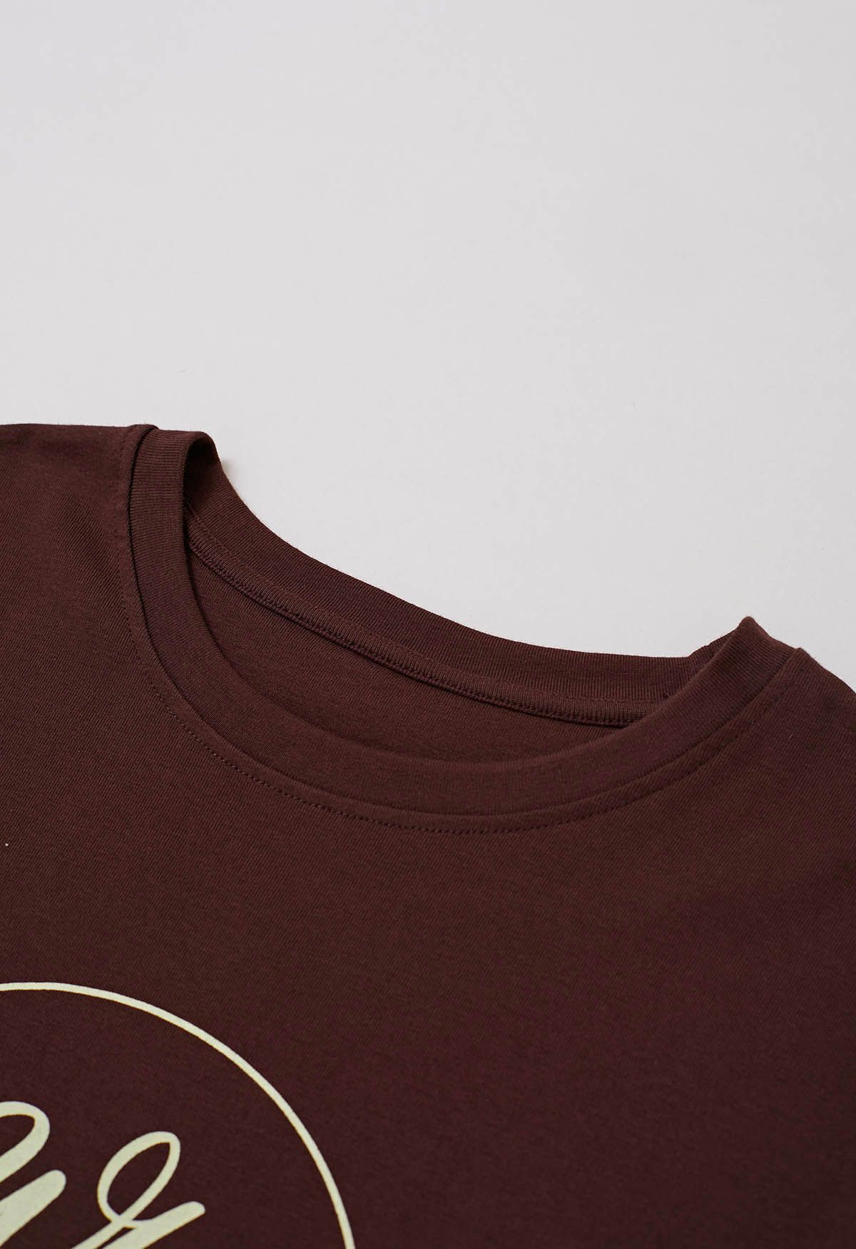 Do What You Love Crew Neck T-Shirt in Brown