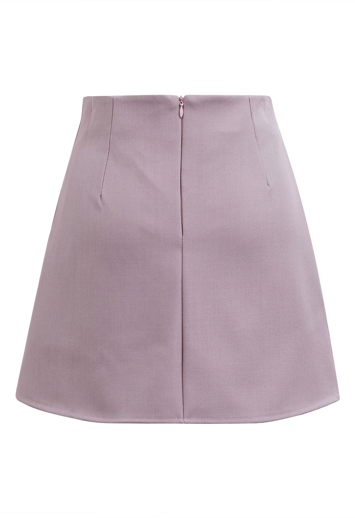 Little Bows Adorned Mini Skirt in Mauve