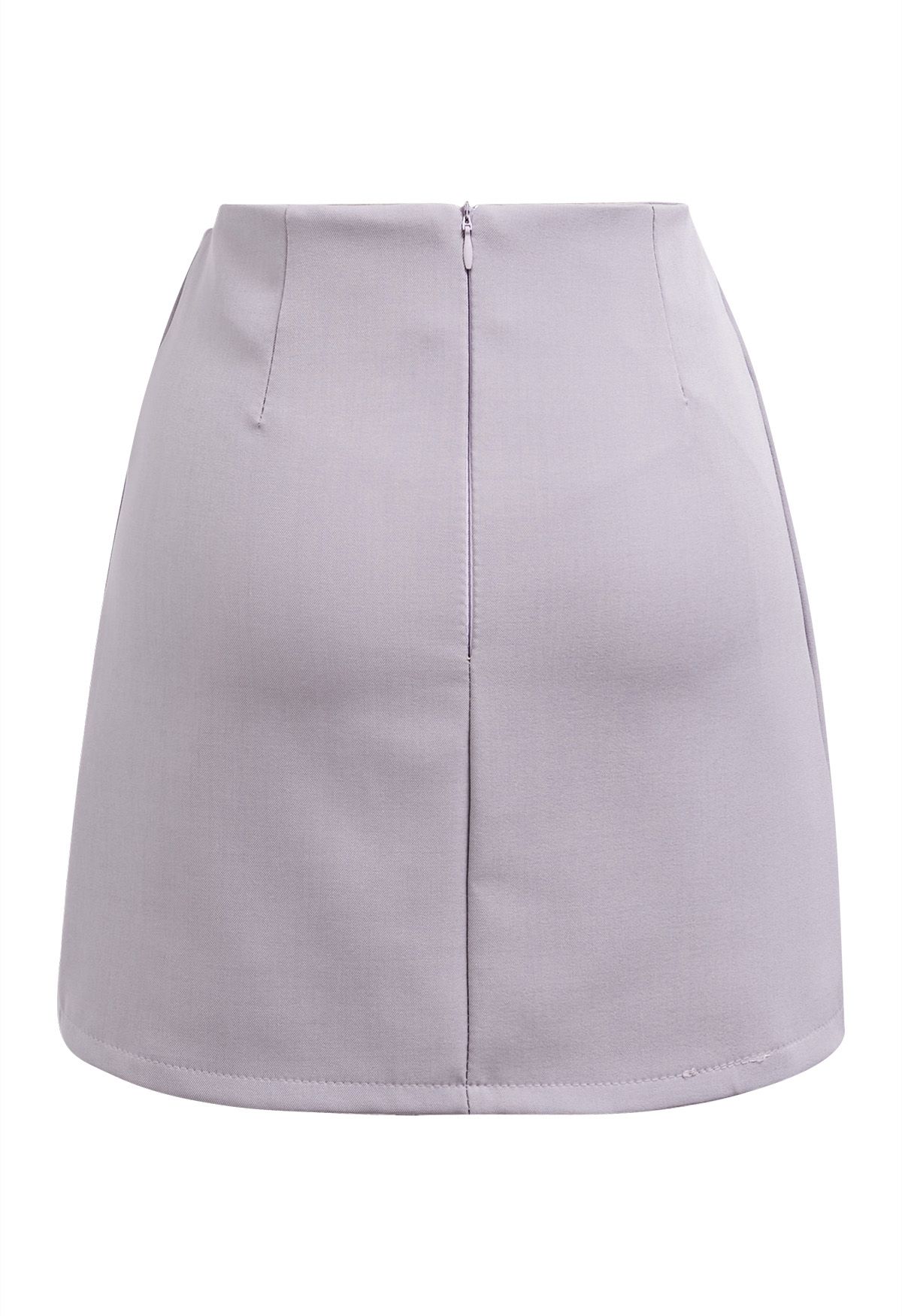 Graceful Bowknot Flap Mini Skirt in Lilac