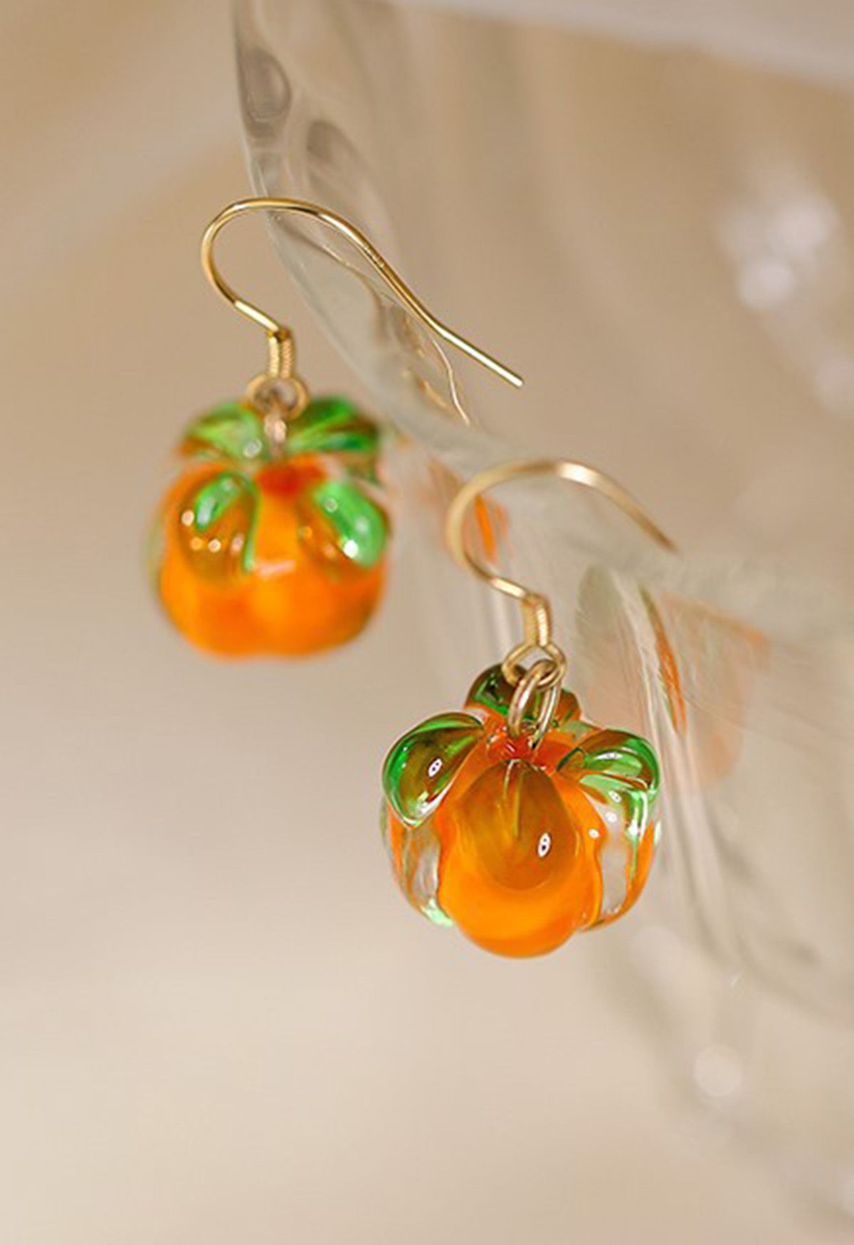 Cute Pumpkin Hook Earrings