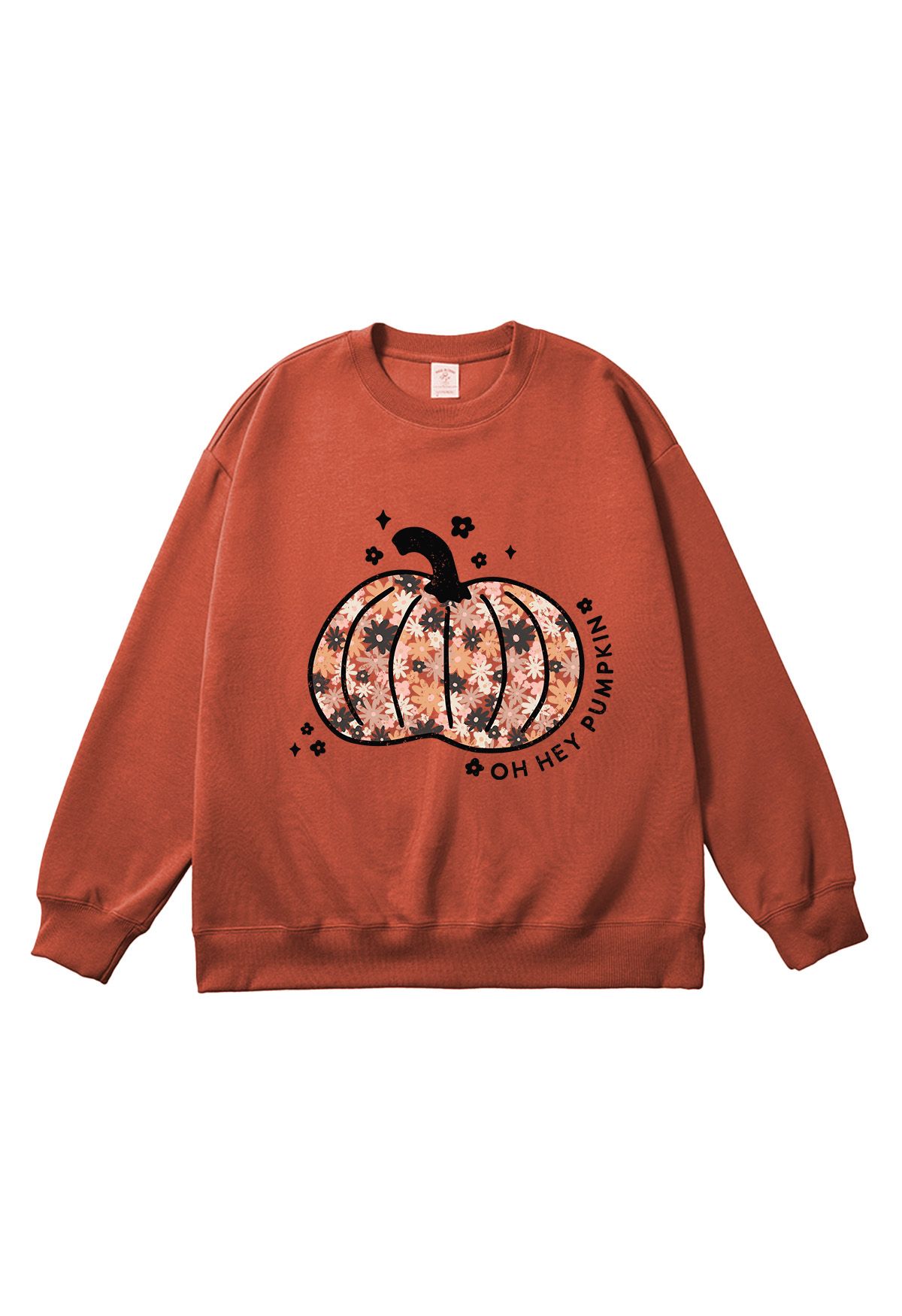 Floret Pumpkin Pattern Sweatshirt