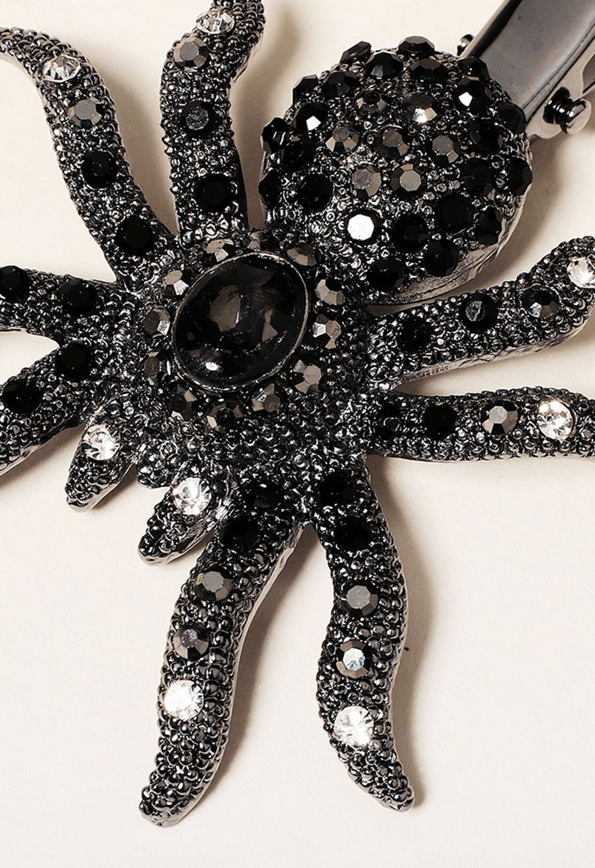 3D Spider Rhinestone Hair Clip