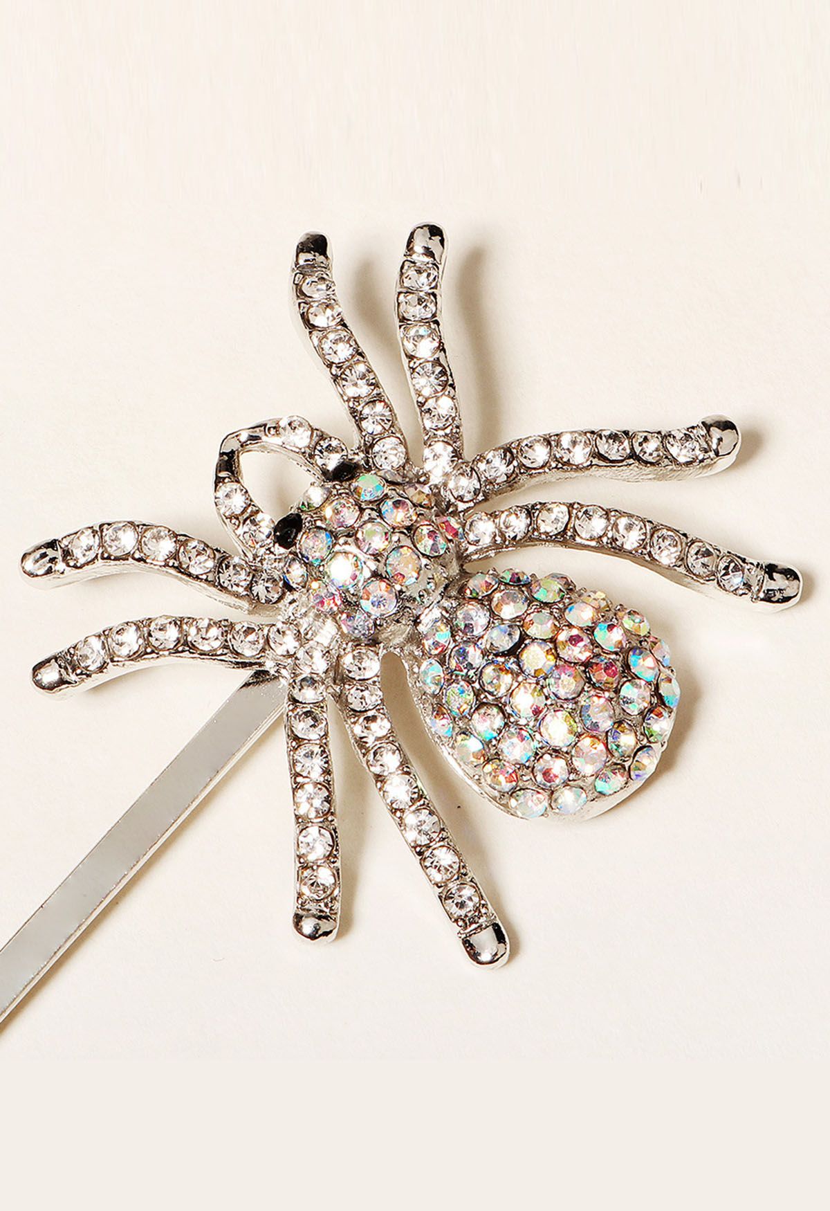 Sparkling Rhinestone Spider Hairpins