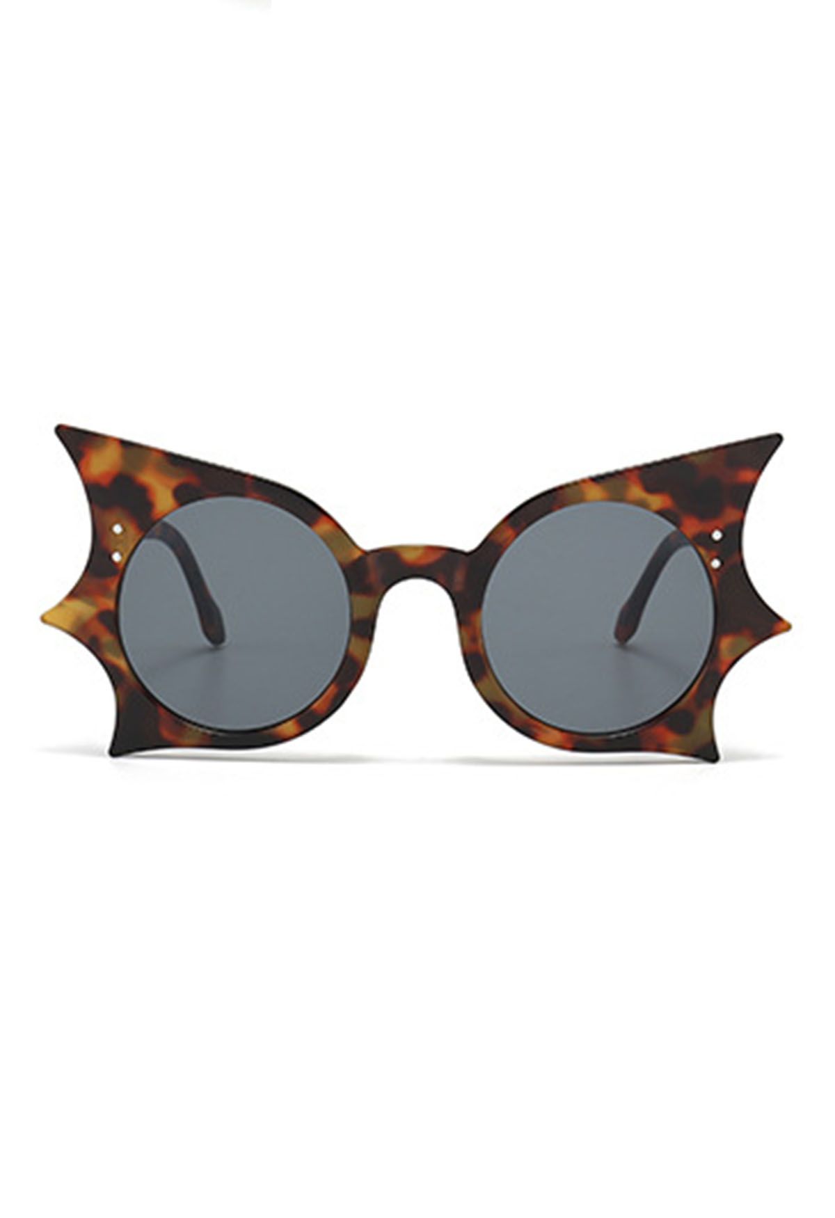 Midnight Bat Wing Sunglasses in Leopard