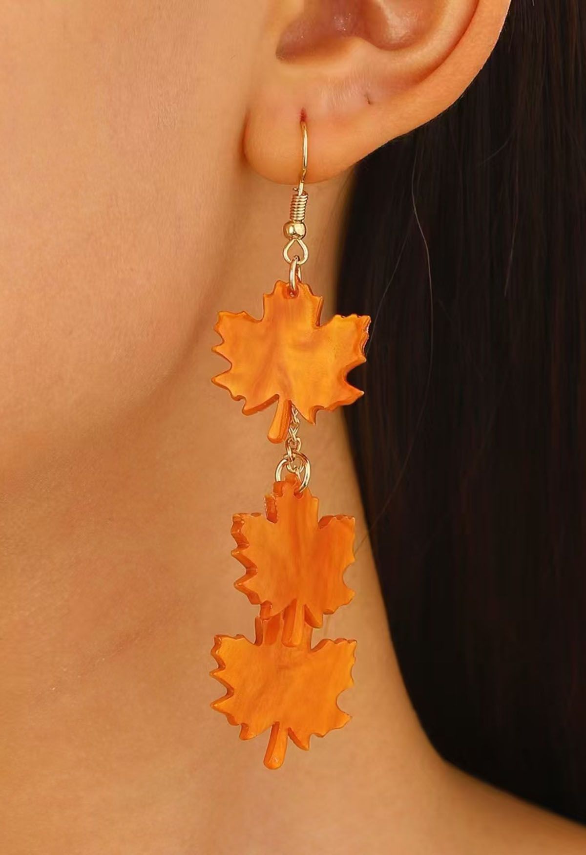 Maple Leaf Hook Earrings