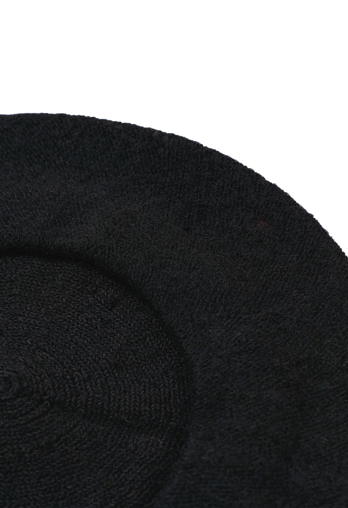 Parisian Flair Bowknot Knit Beret in Black