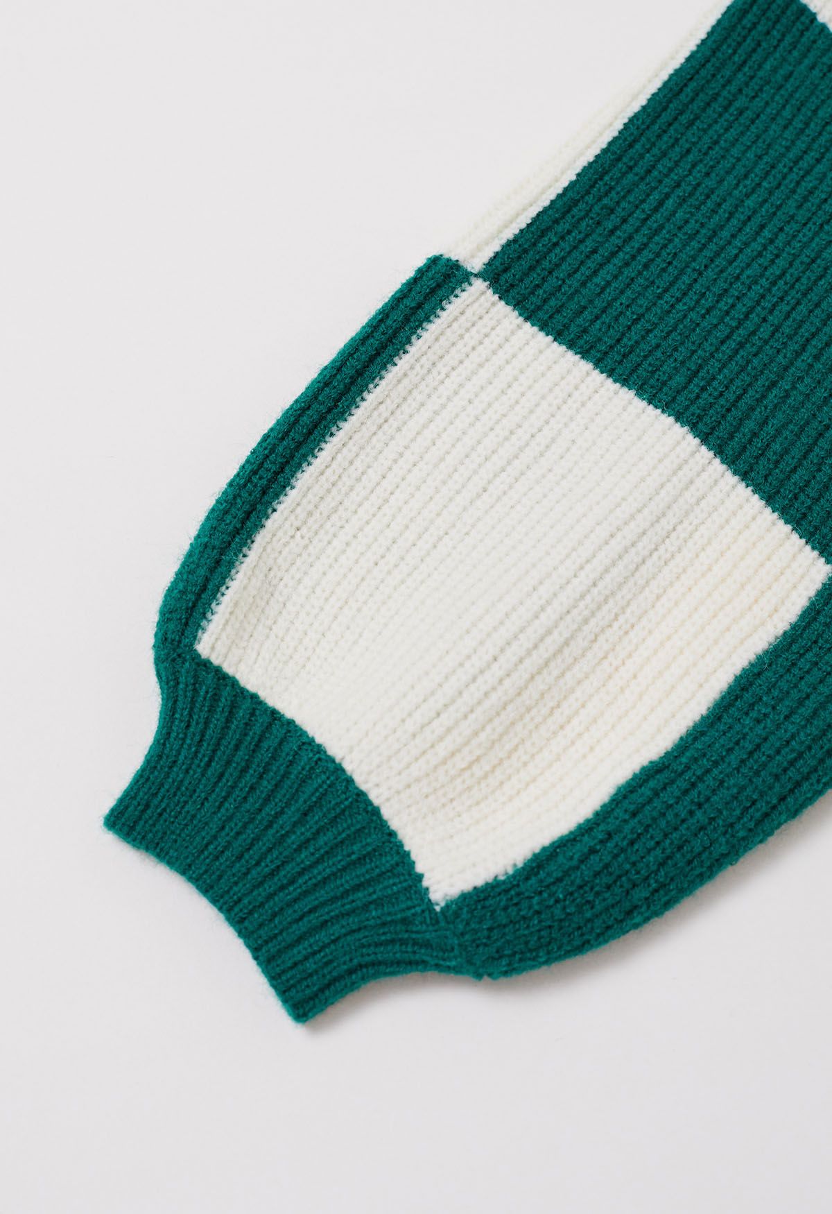 Merry Check Dropped Shoulder Knit Sweater