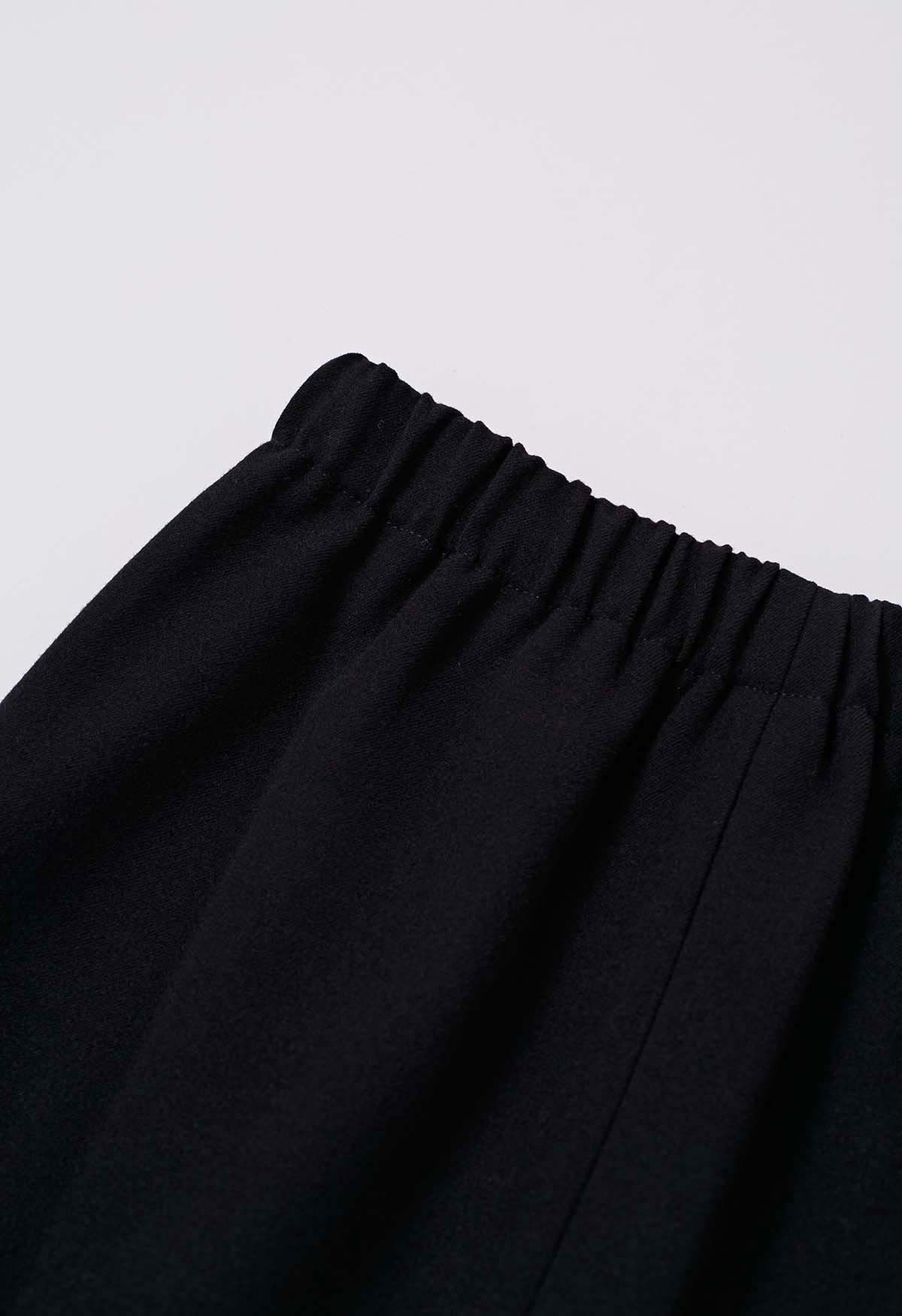 Timelessly Stylish Mini Bud Skirt in Black